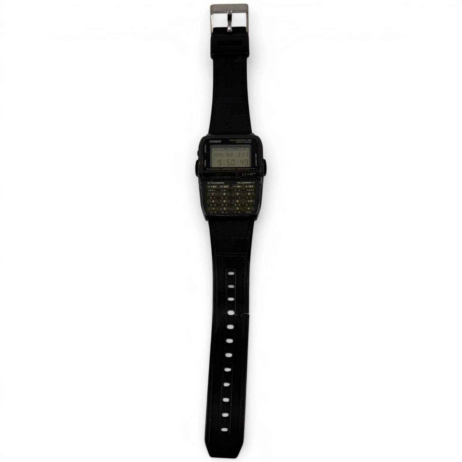 Vtg CASIO Telememo 30 Databank Digital Watch DBC-30 1253 Korea NEW BATTERY