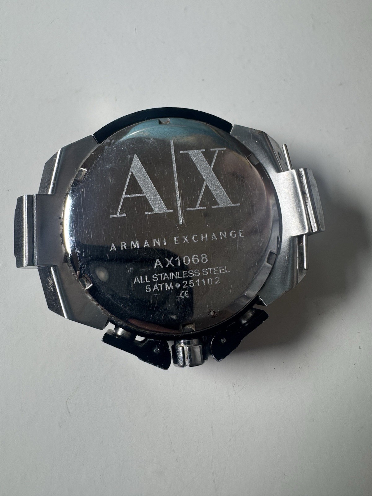 Armani Exchange Men Watch AX1068 All Stainless Steel Needs Band(FOR PARTS ONLY)