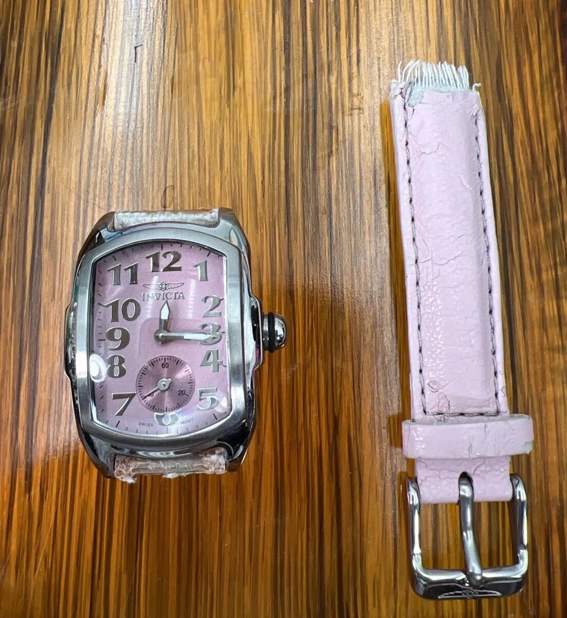 invicta 2152 pink quartz 100M Water Resistance Swiss MovWatch No Band Lupah