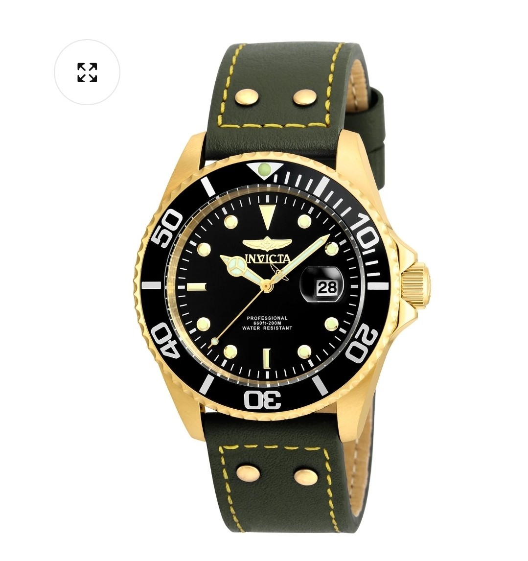 Invicta Pro Diver Men’s Watch – 43mm, Dark Green (22075)