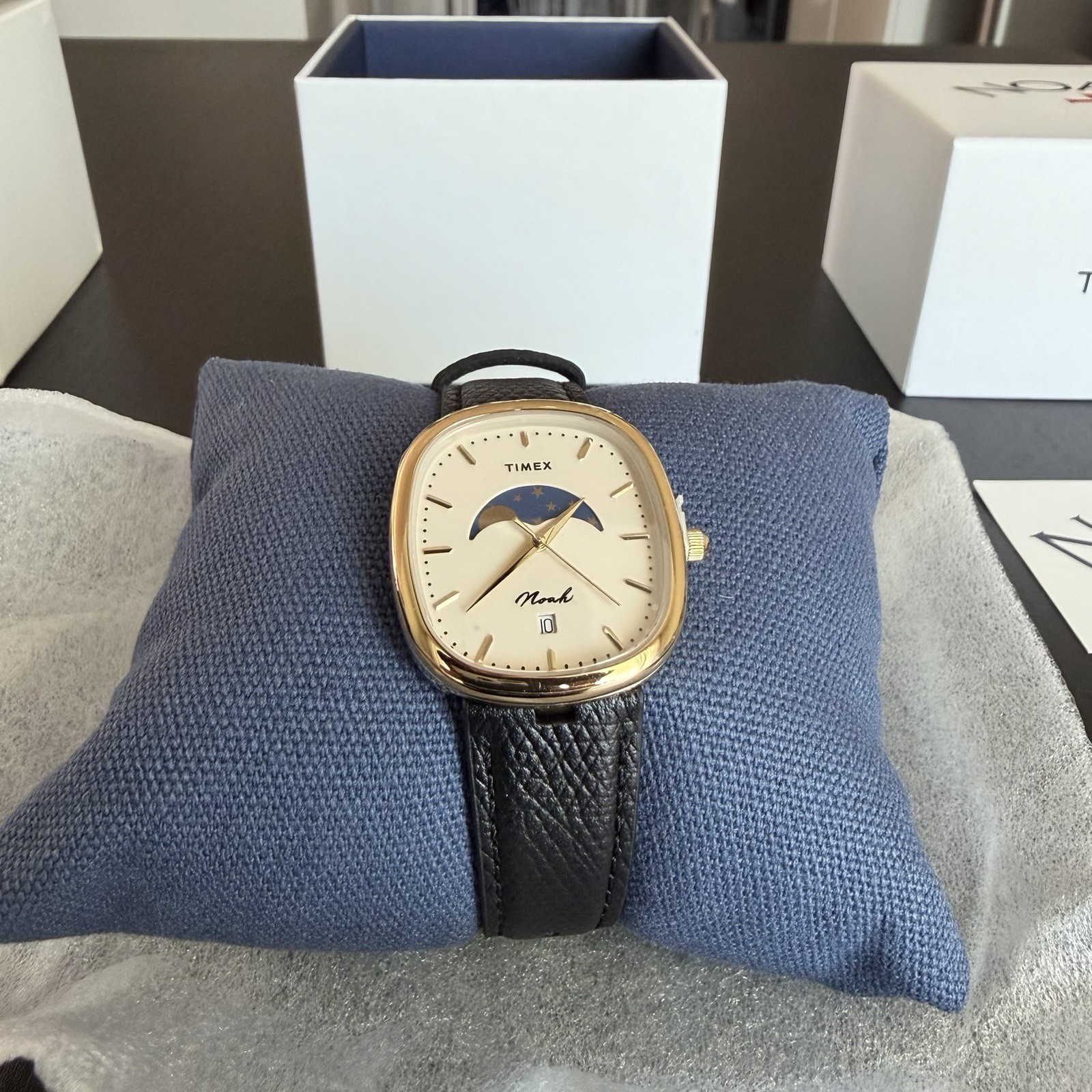 Timex x Noah Moonwatch Gold Plated Moon Phase New In Box Full Set