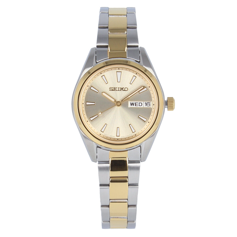 SEIKO SUR354P1 SUR354P Quartz Analog Gold Sapphire Glass