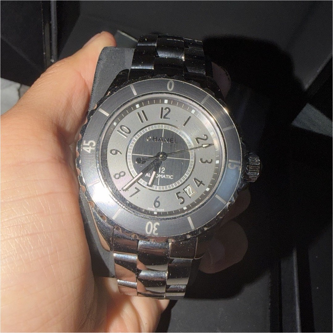 CHANEL J12 Automatic 38mm Black Ceramic Date 200m Box Manual Papers