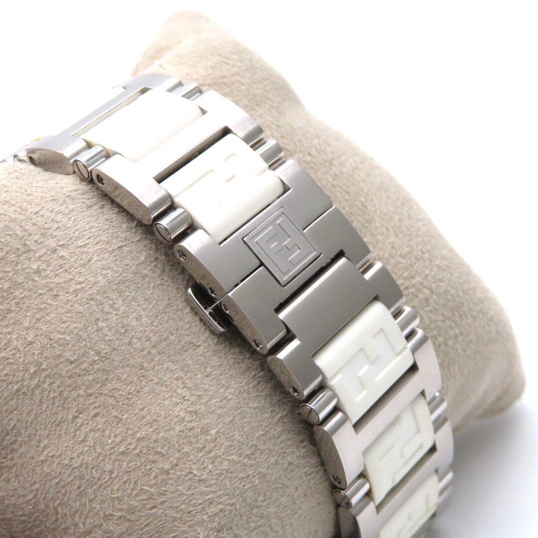 Fendi 4800M Chronograph White Mens Watch Quartz Japan 077718