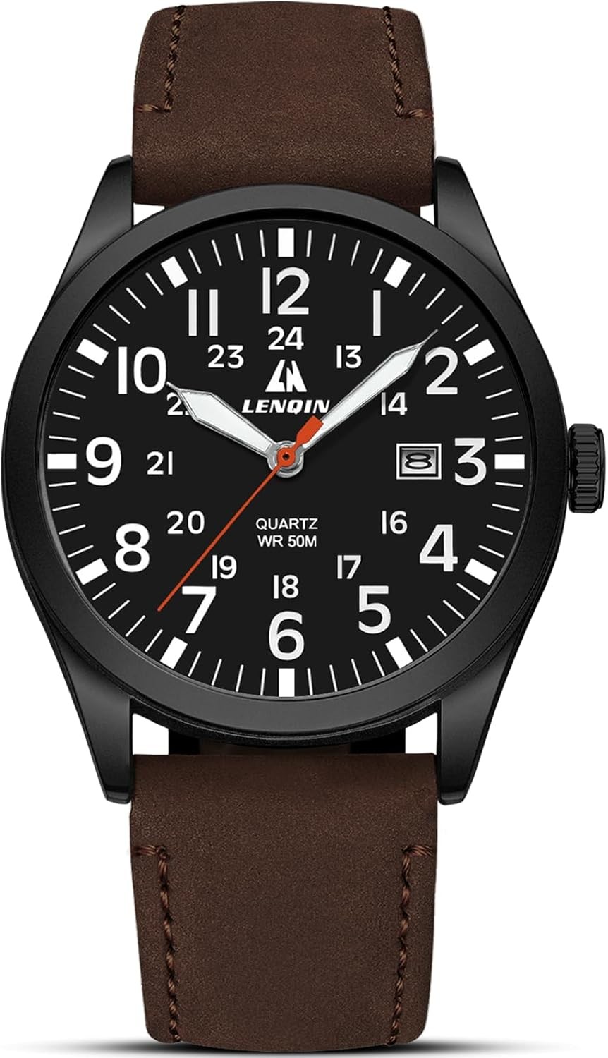 LN LENQIN Mens Watches Unisex Military Sport Nylon Strap Stylish Luminous