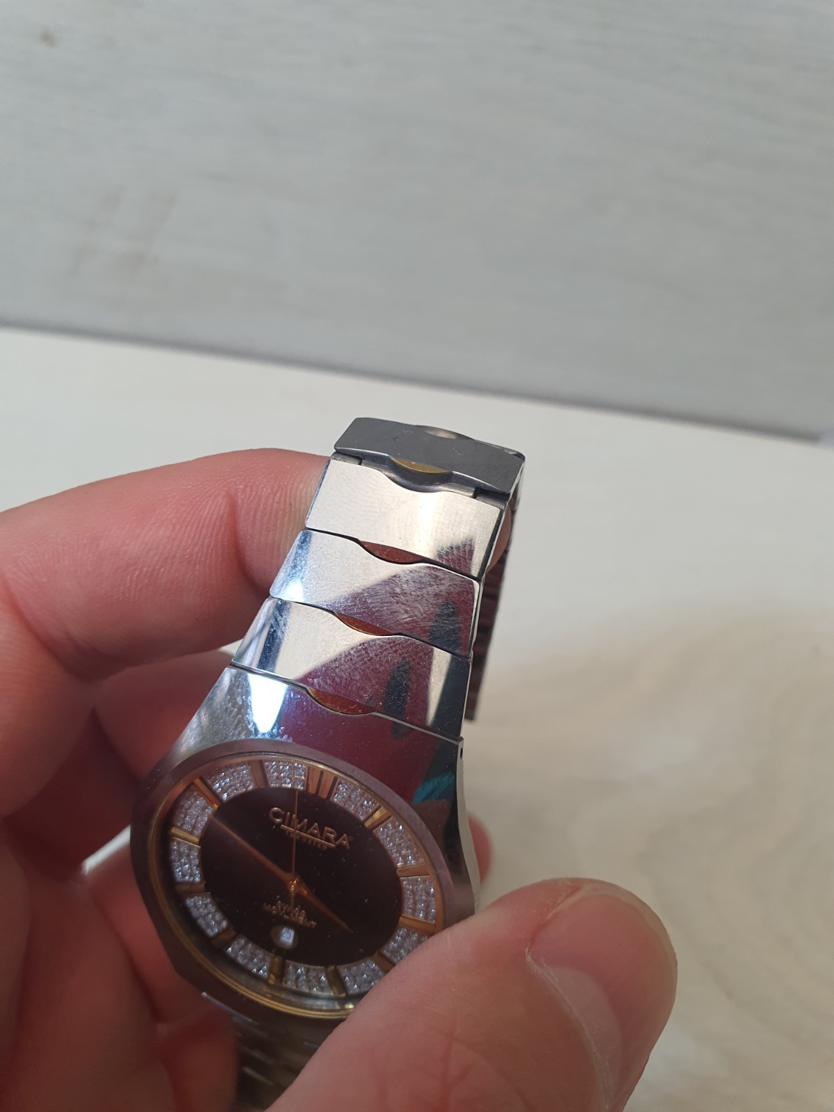 Vintage Collectible CIMERA TUNGSTEN Steel Swiss Wristwatch Watch Heavy Quality
