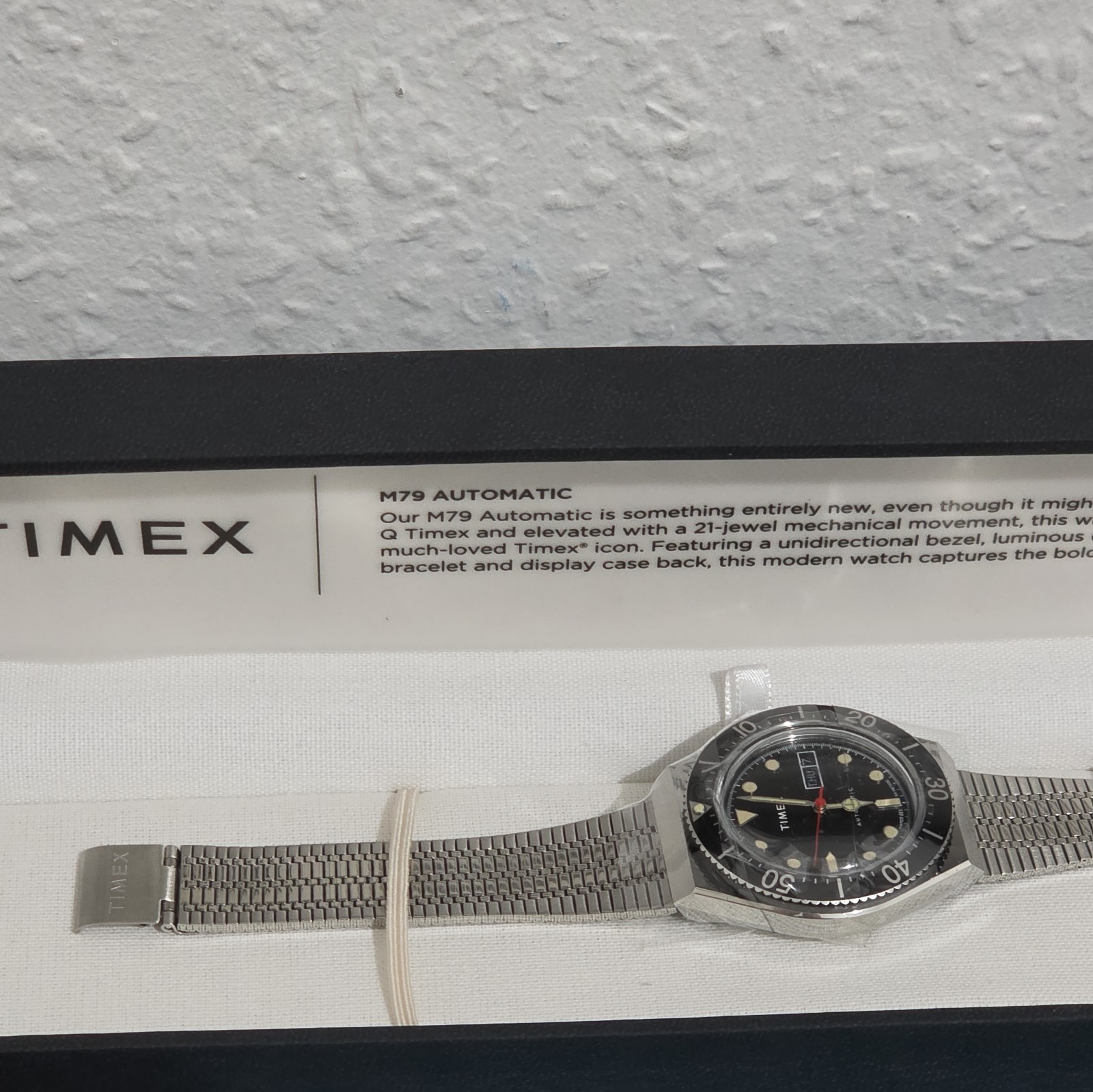 BNIB Timex M79SN54 Automatic Black Dial S. STEEL Watch TW2U783007U rrp £260