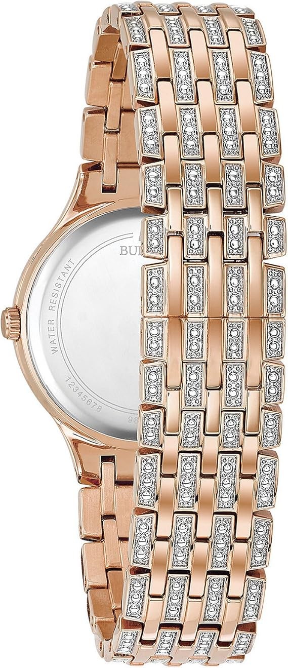 Bulova Phantom Rose Gold-Tone Crystal Ladies Watch