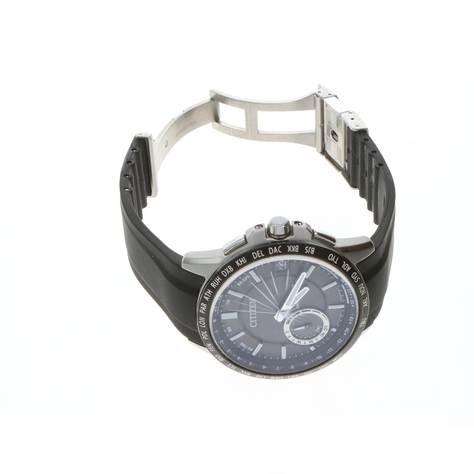 Citizen Eco-Drive Satellite Wave Watch | Black Dial Stainless Steel Case