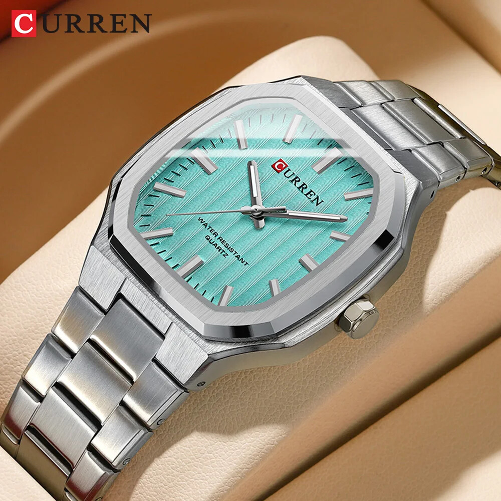 2025 Luxury Design Business Square Quartz Watches Classic Stripe Design Dial
