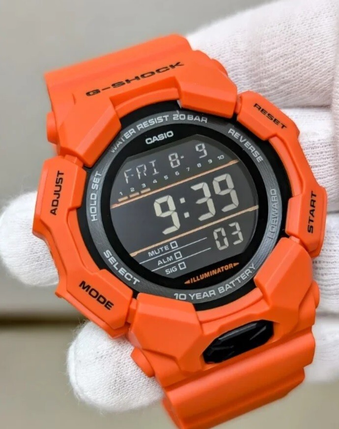Casio G-Shock GD-010-4D Orange Large Case Long Battery Life Digital Men’s Watch