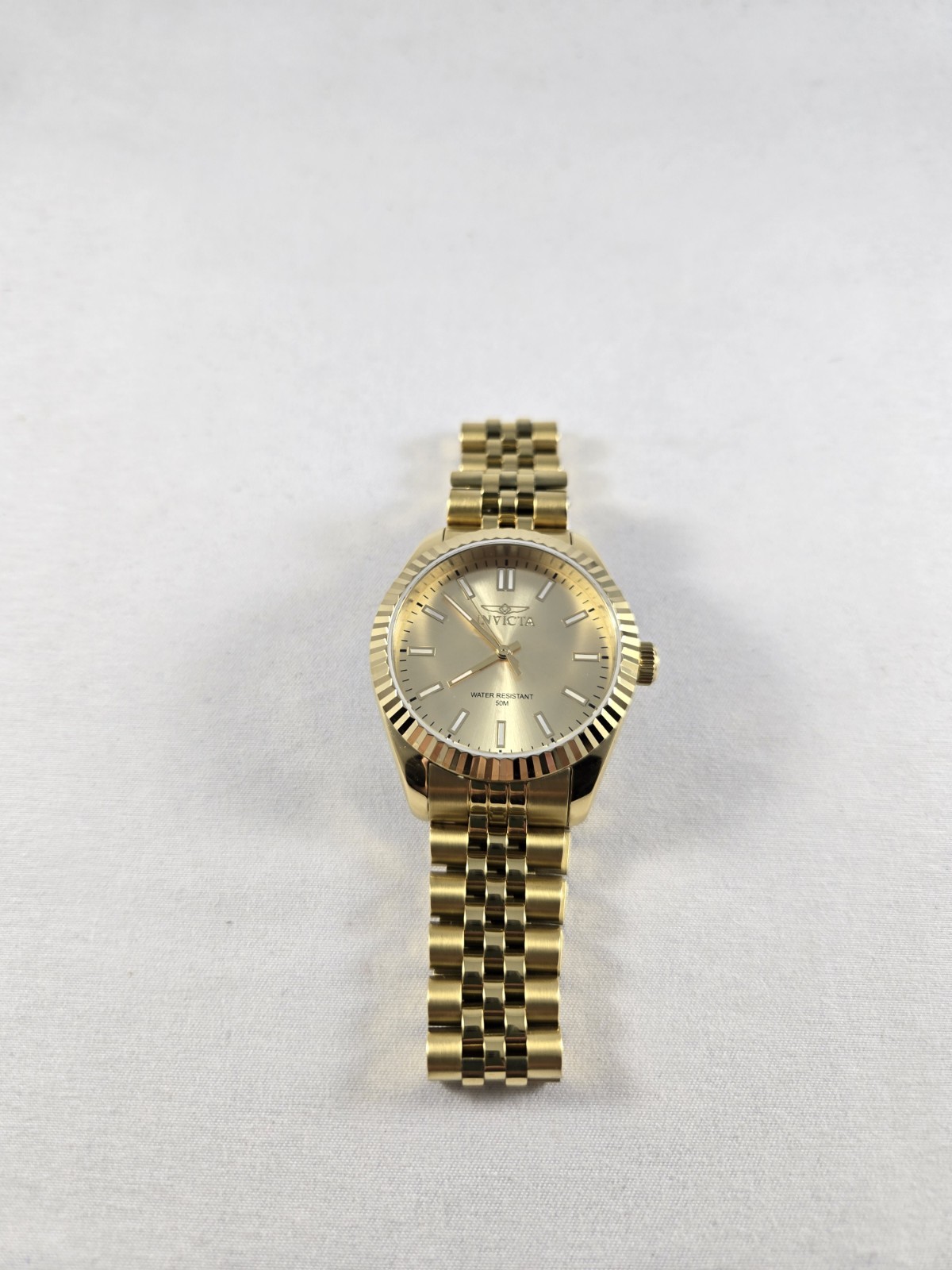 Authentic Invicta 29388 Quartz Watch Gold Dial Stainless Steel 43mm Men