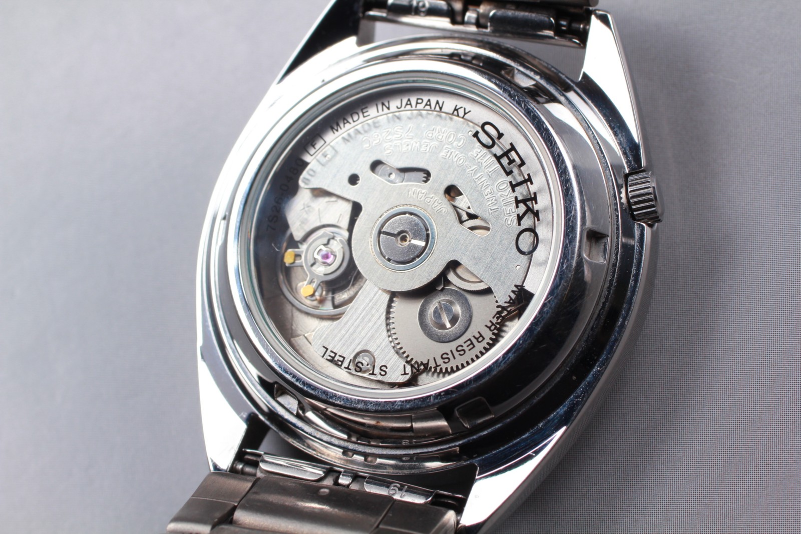 [Exc+5] Seiko 5 7S26C Automatic Silver Watch From JAPAN