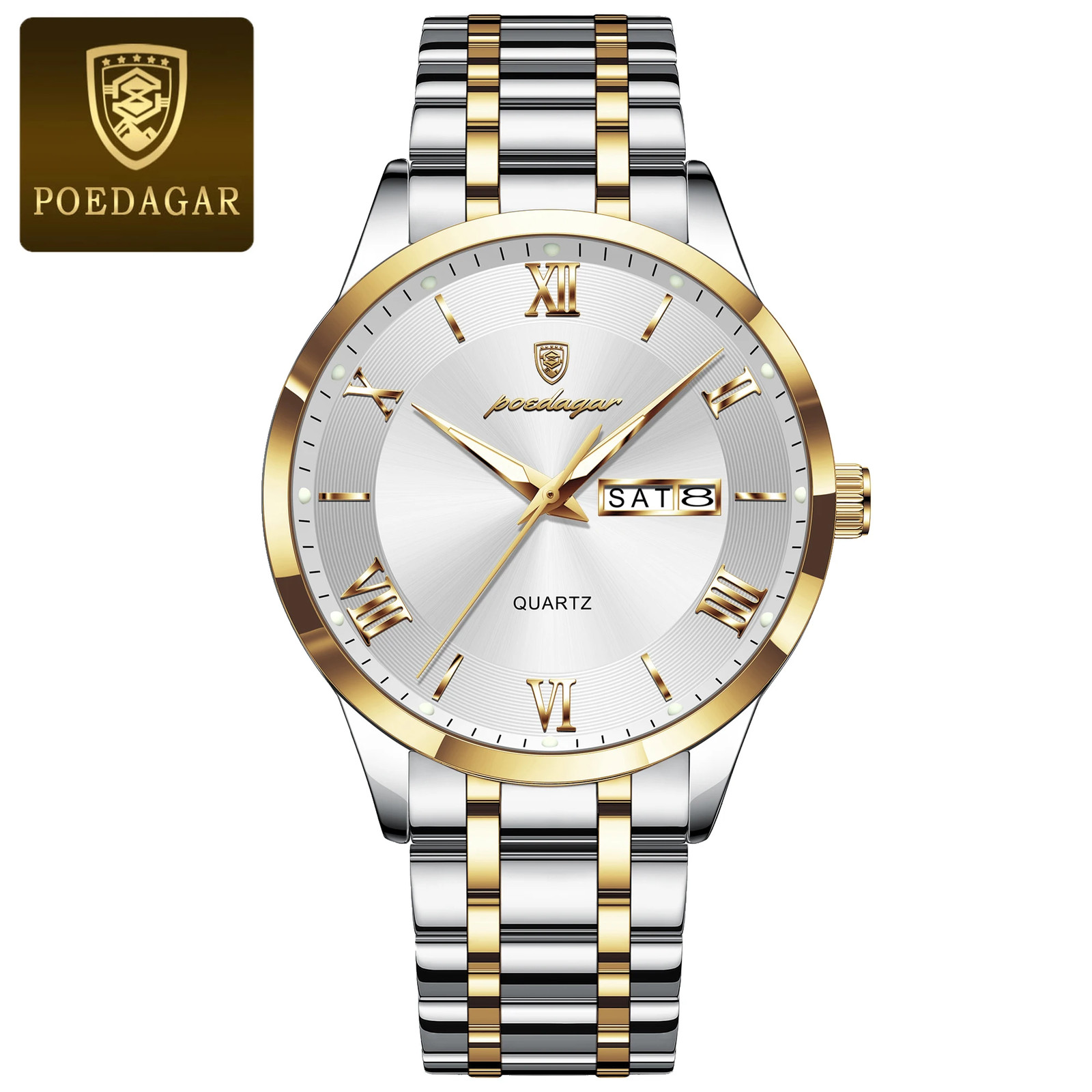 Luxury Fashion Men Waterproof Luminous Week Date Sports Man