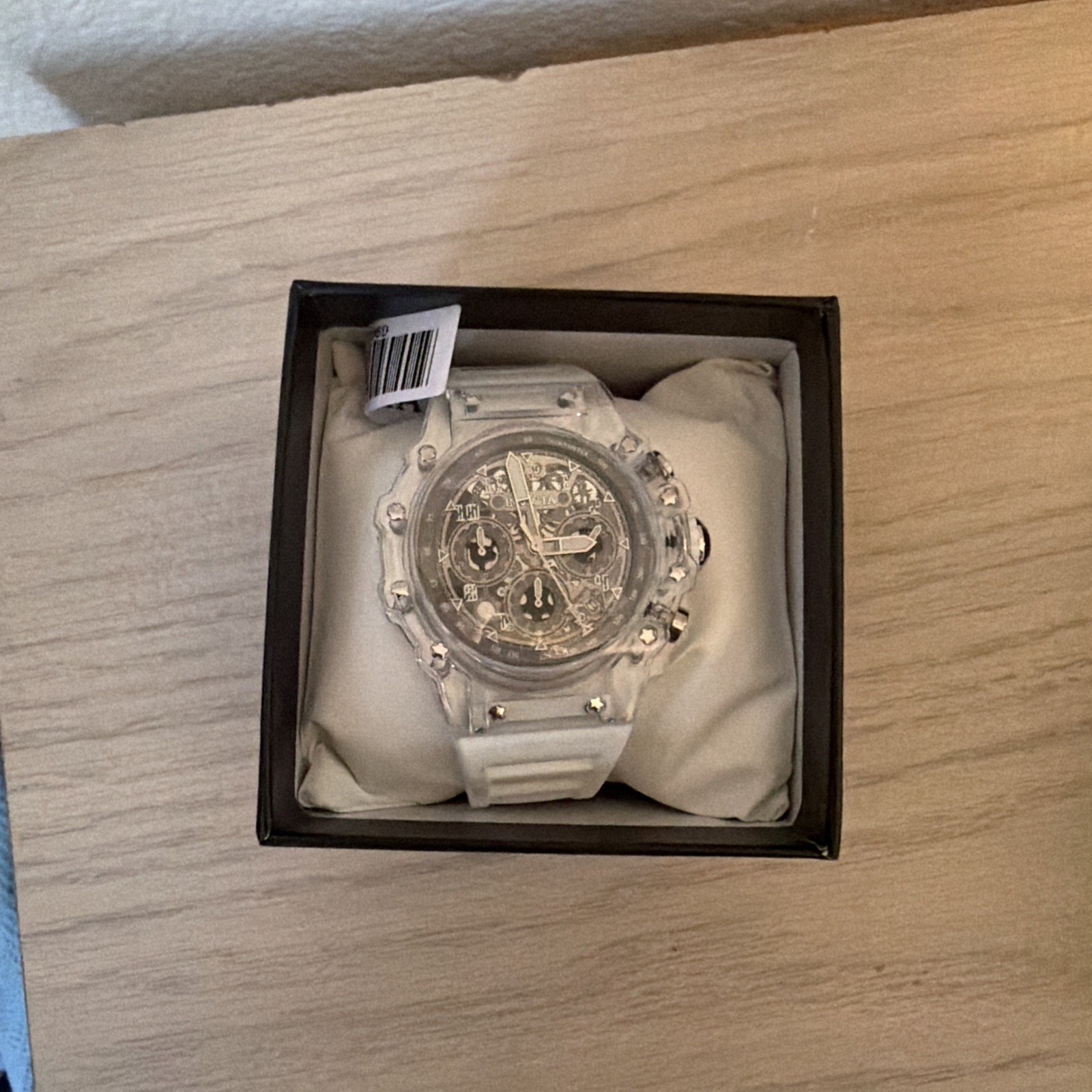 Brand New Racing Vaulthan 69680- 44mm White Skelton Dial- Rare w/ Keychain