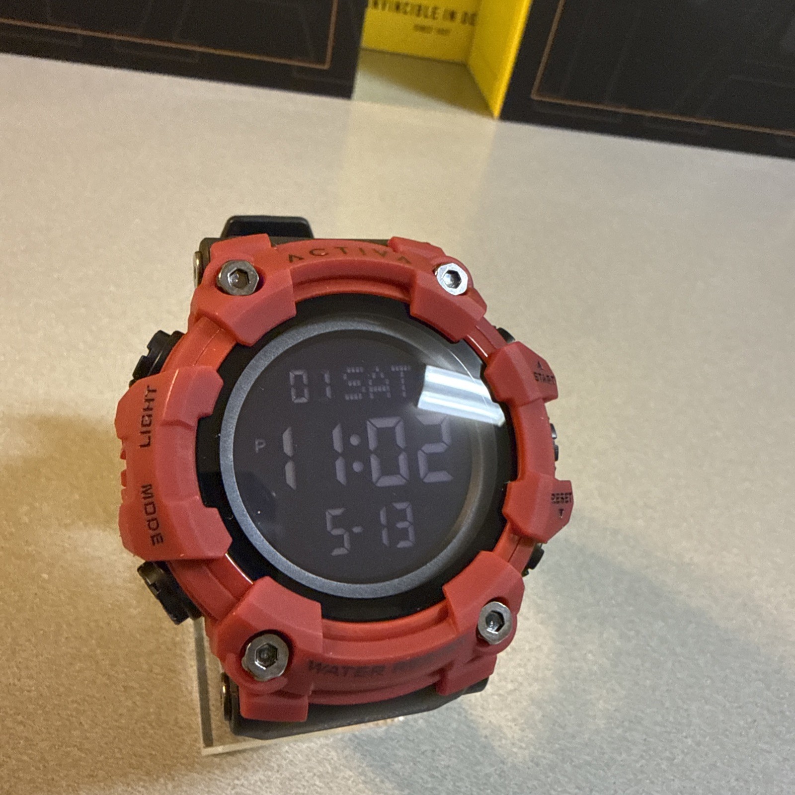 ACW1968-006 Activa Kadron x Invicta Digital Watch Men’s 53mm Black/Red