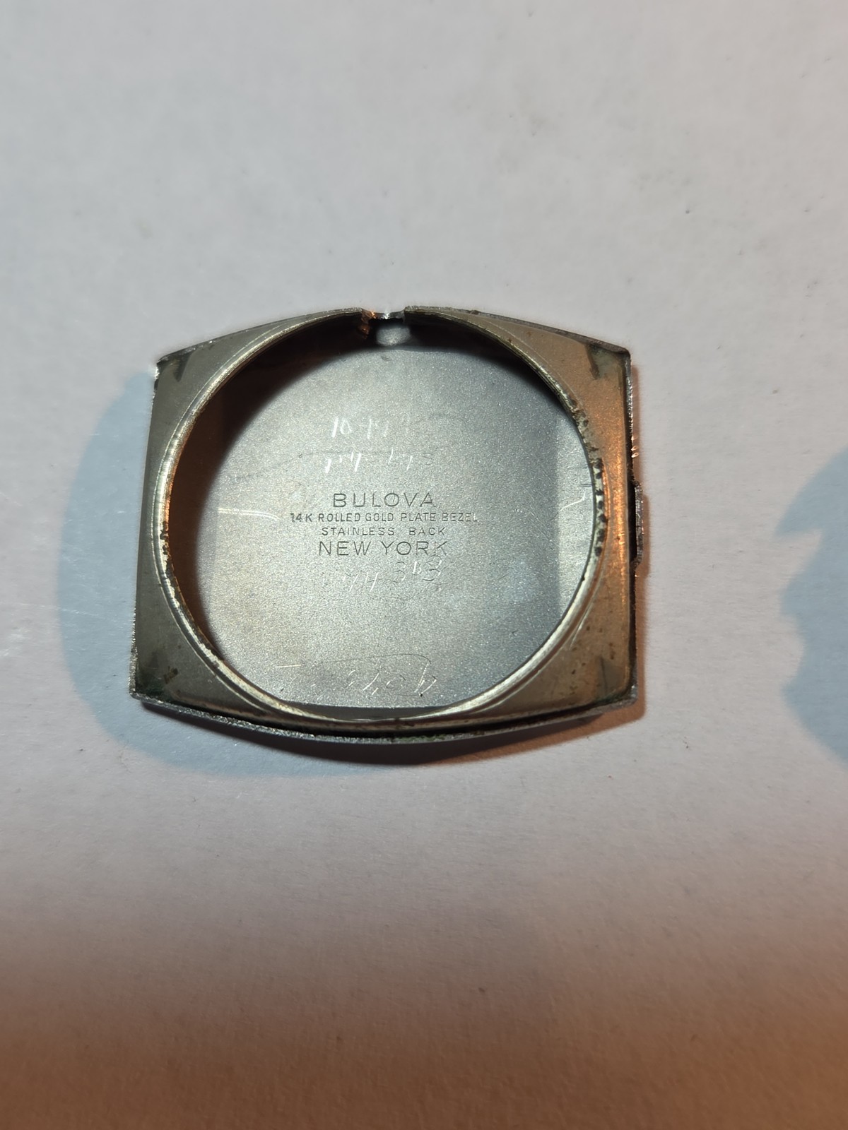 Vintage Bulova Tank Style Wristwatch, 1950’s, Runs Good, Gold Filled