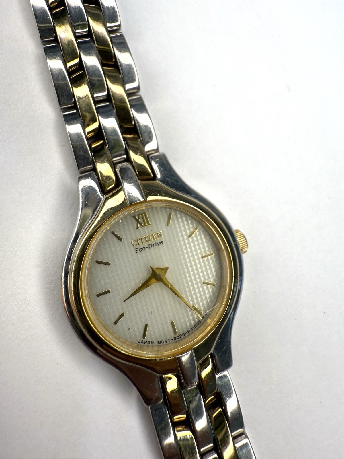 Vintage Citizen Eco-Drive Women’s Watch Two-Tone Stainless Japan B020!