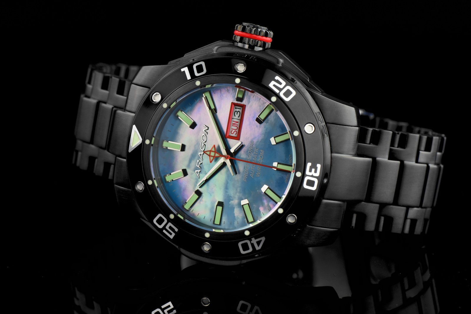 Aragon A346BLK Superjet NH36A Automatic 44mm