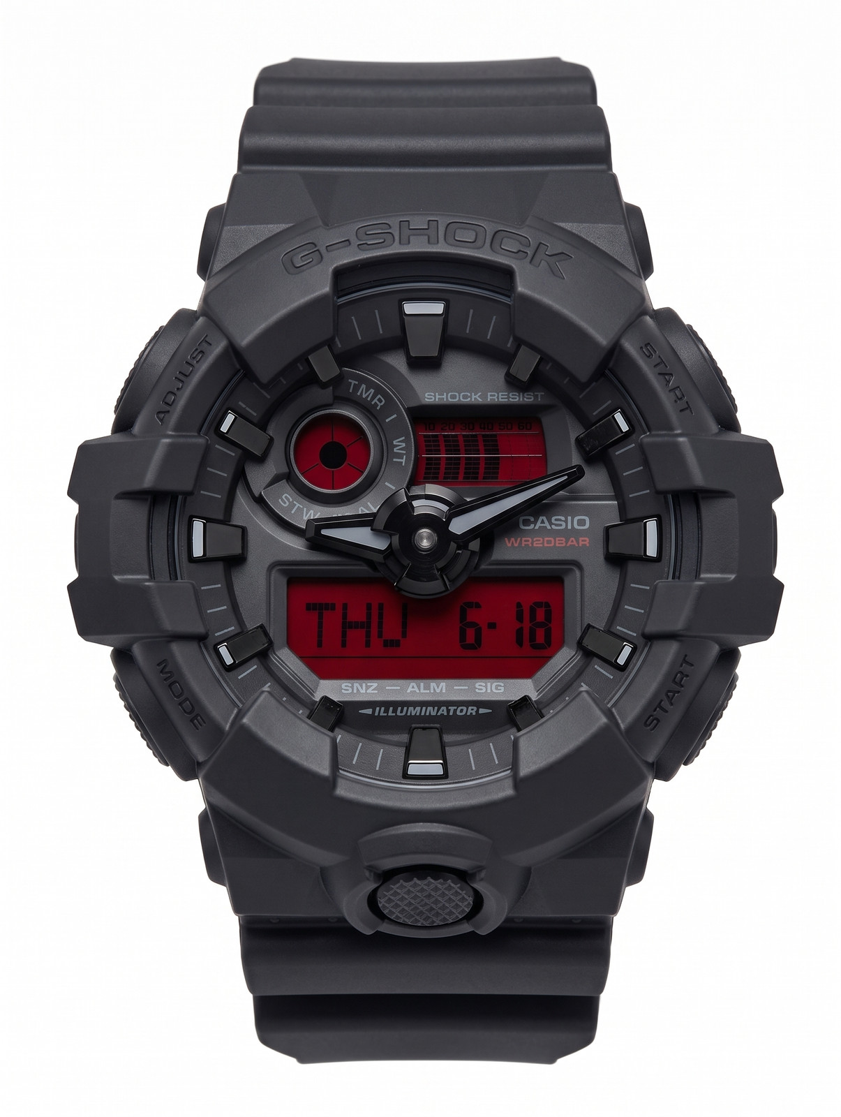 Casio G-Shock GA700BBR-1ACR Red Black Analog-Digital Watch