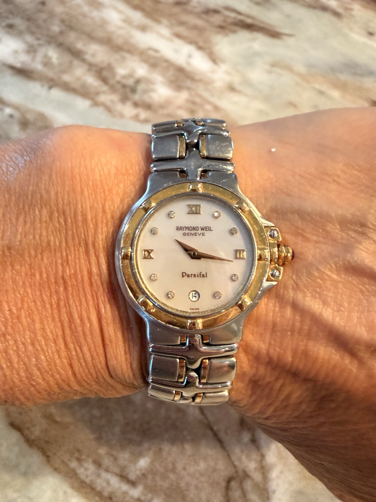Raymond Weil Parsifal Women’s Two-Tone Diamond Swiss Quartz Watch 24mm Box