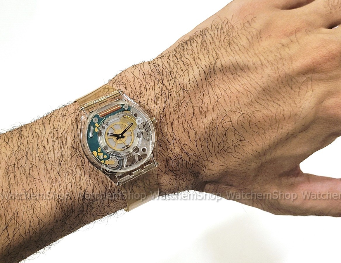 Rare 1998 Swatch Jelly Skin Ultra Slim Transparent Watch SFK100 – Working
