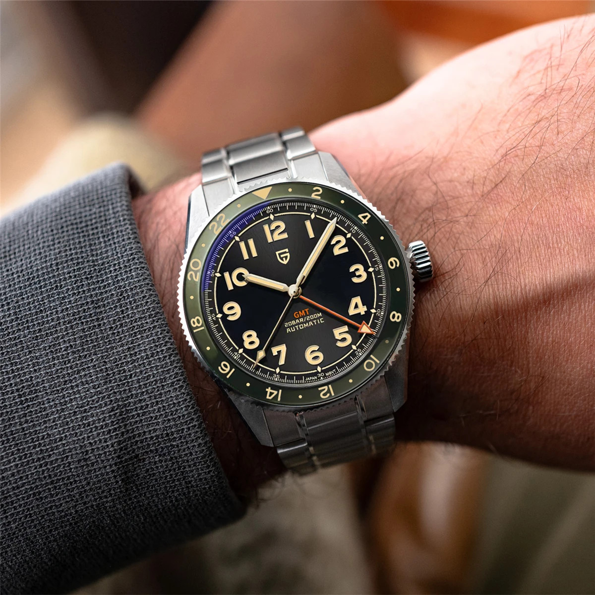 PAGANI DESIGN NH34 GMT Men’s Automatic Mechanical Watch Stainless Steel Sapphir