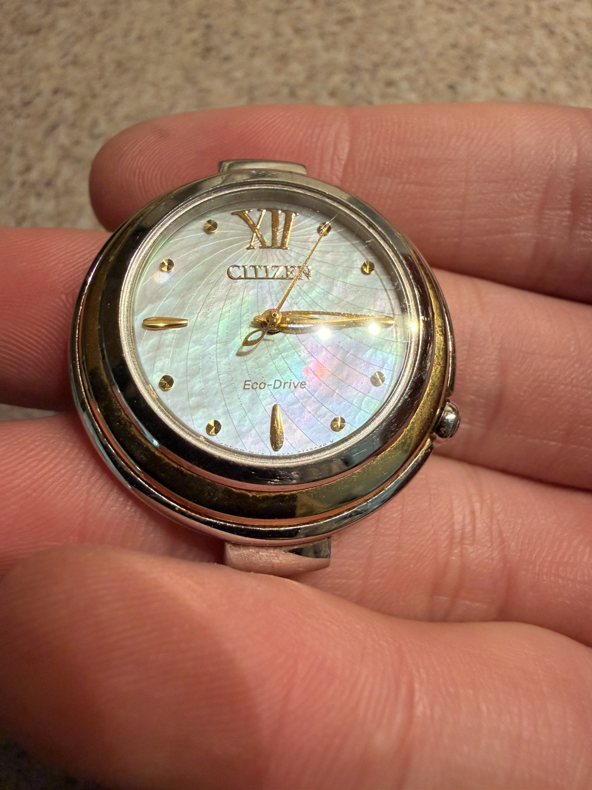 Citizen L Sunrise 30mm Two-Tone Silver/Yellow Gold EM0337-56D NIB