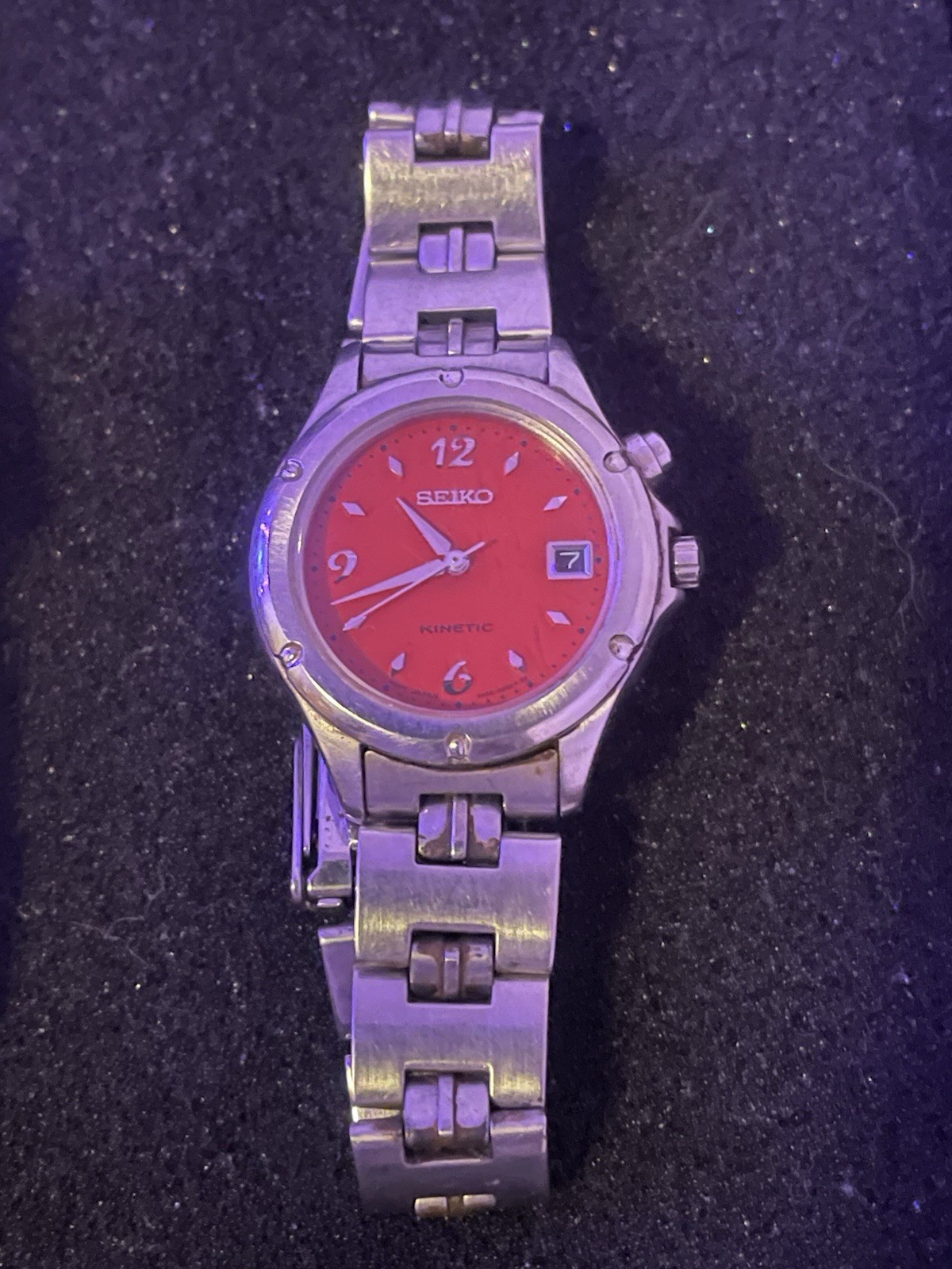 Seiko Astron 4F32-0010 Red Dial Stainless Steel Analog Watch