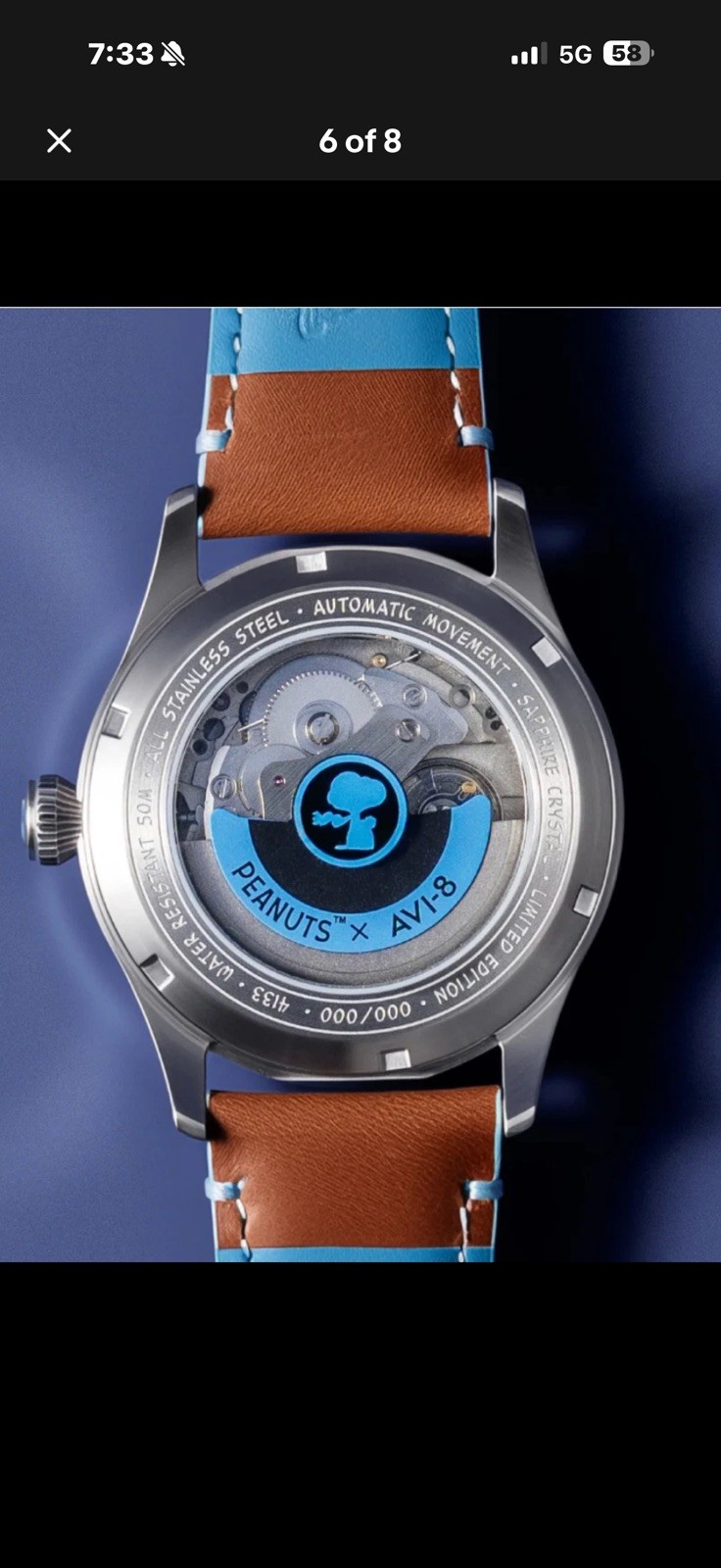 AVI-8 FLYBOY Engineer Automatic Peanuts Snoopy Flying Ace Limited Edition 41 mm