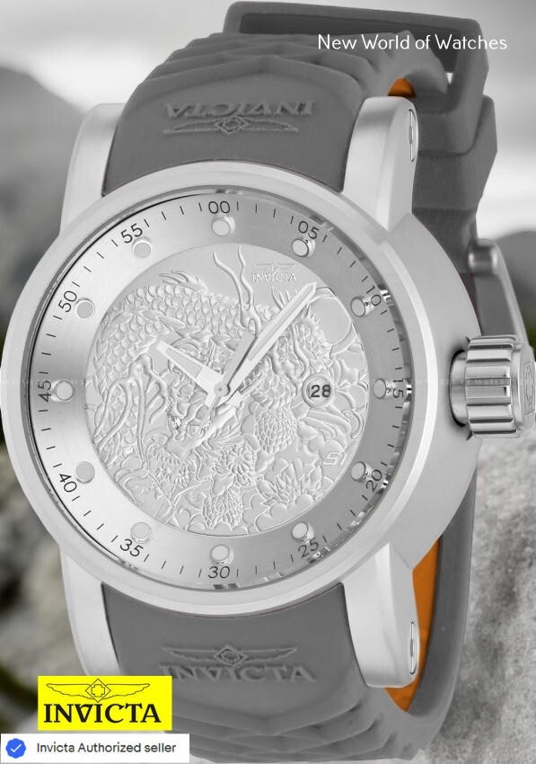 NEW Invicta Men’s 48mm YAKUZA S1 Rally Dragon SILVER DIAL Stainless Steel Watch