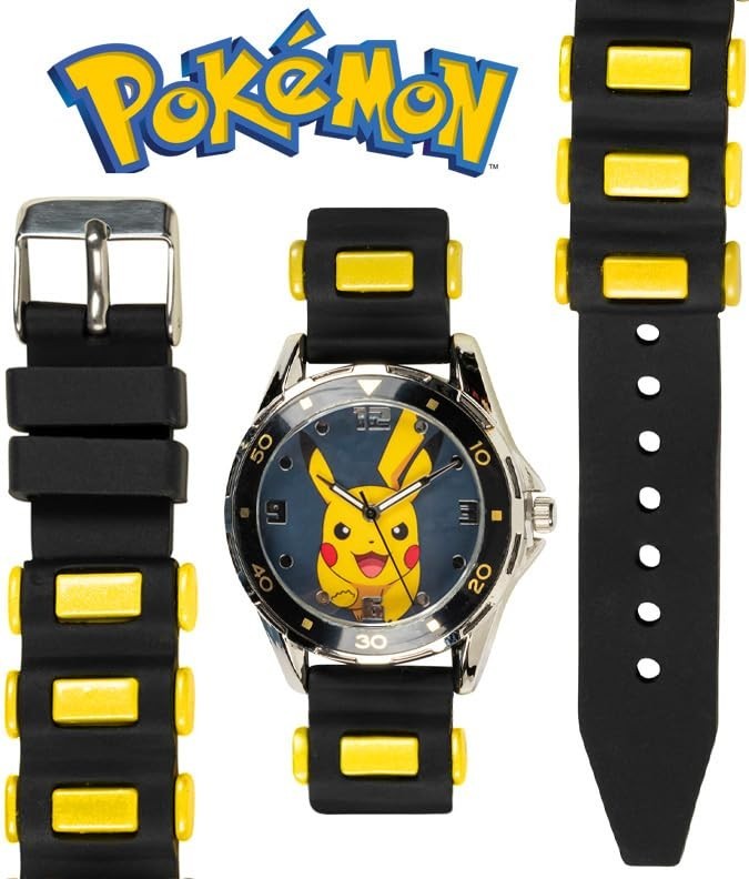 Pokemon Pikachu Analog Quartz Watch for Kids & Adults – Fun & Stylish Timepiece