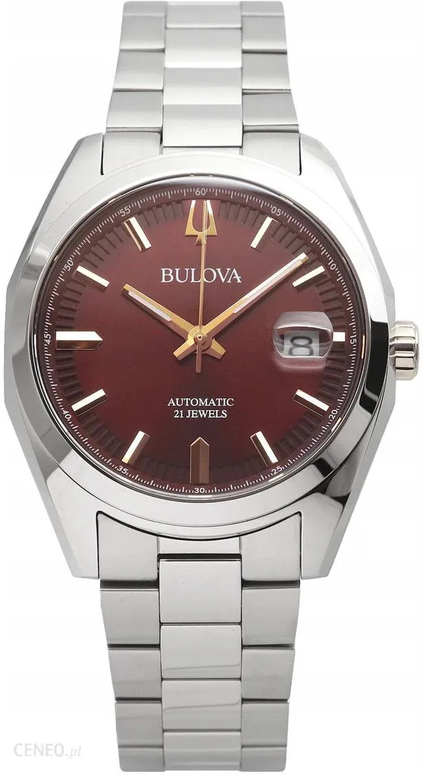 Bulova Automatic Sapphire Crystal Red Dial Surveyor Men’s Watch 98B422