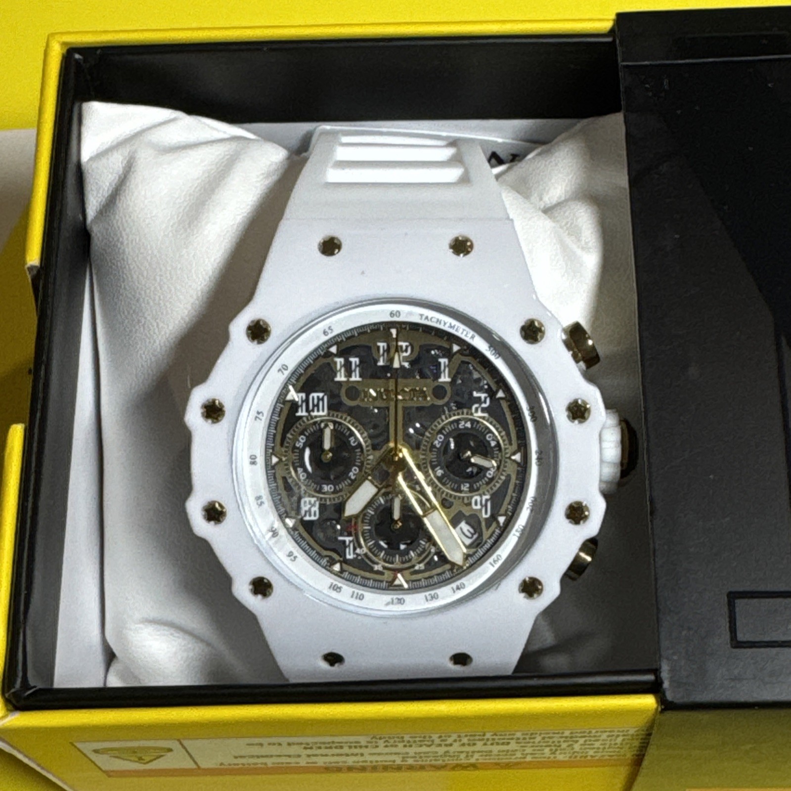 Invicta Racing Vaulthan 69649 Men’s 44mm White Quartz Chronograph Watch New