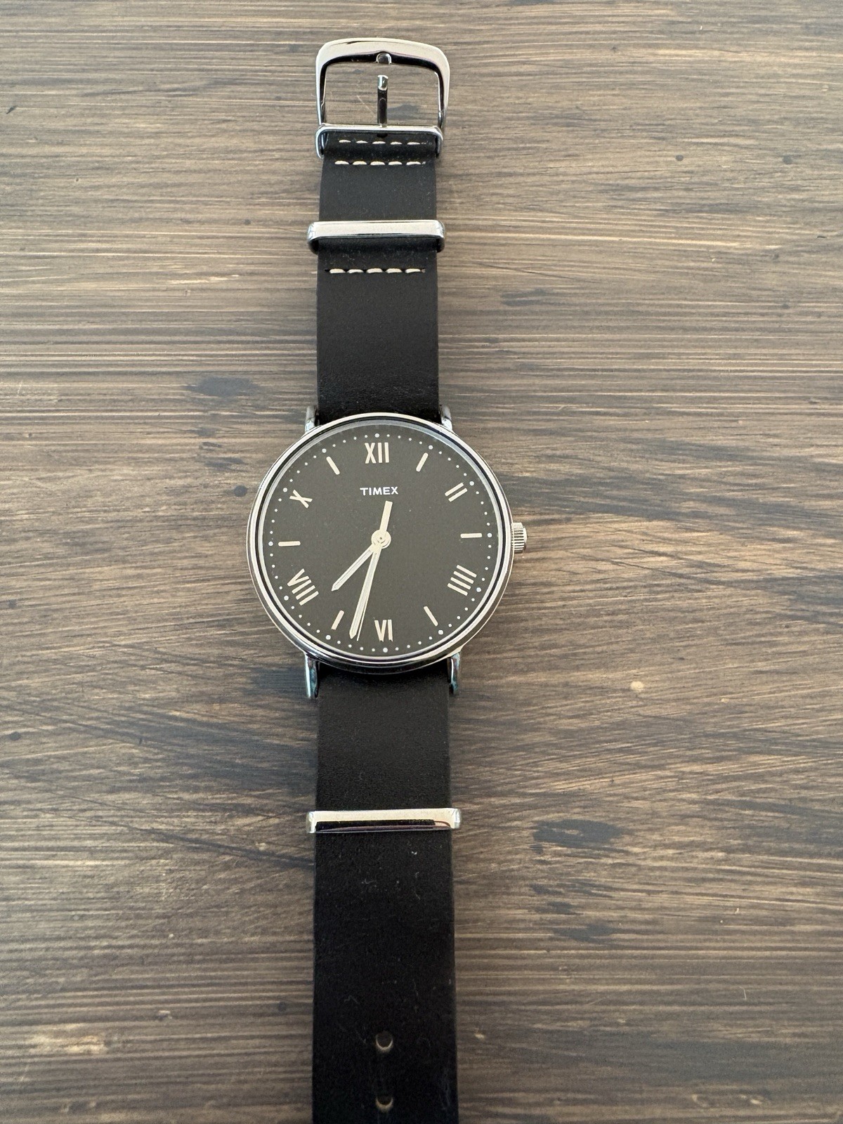 Timex Men’s Southview 41mm Black/Black Leather Strap Watch TW2R28600