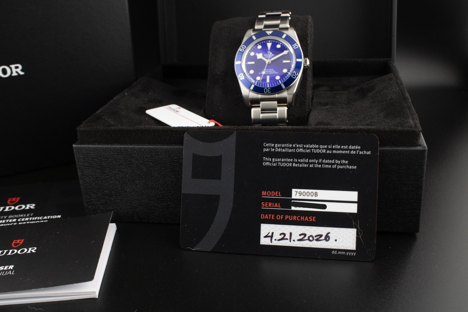 BNIB 2026 TUDOR Black Bay 54 79000B Blue Dial. Complete Set w/ Stickers