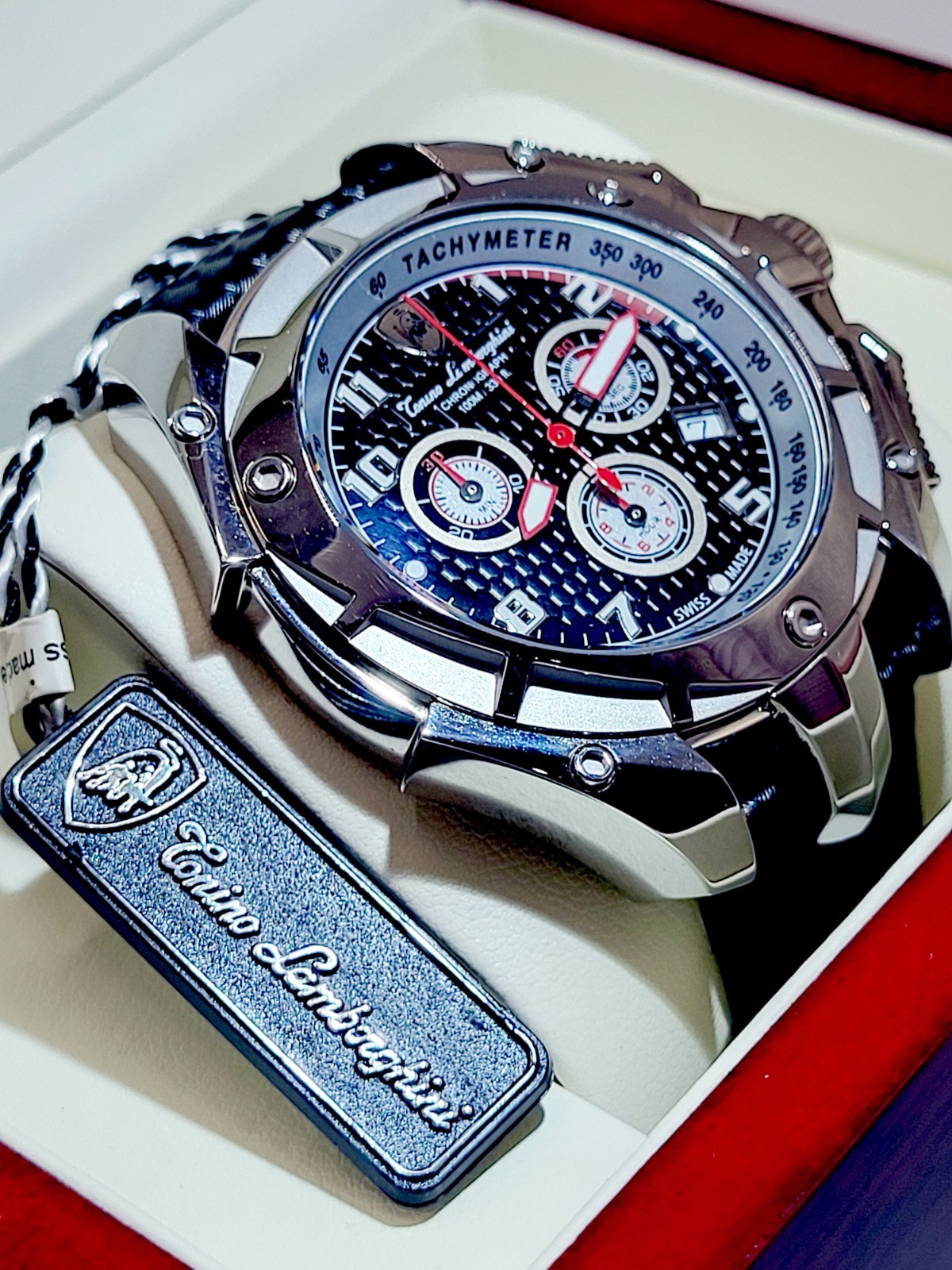 $2271 Swiss, Rare [NEW] 48mm Tonino Lamborghini TL 3401 Tachometer Quartz Watch