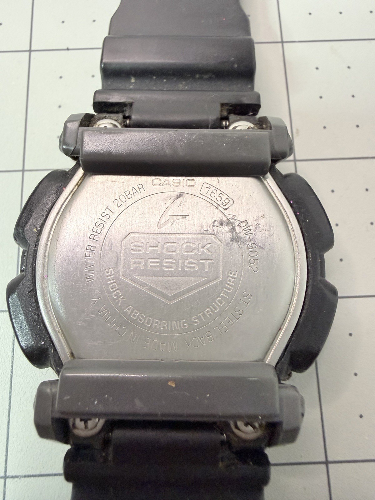 Casio G-Shock DW-9052 Digital Watch Black Resin Band Needs New Battery