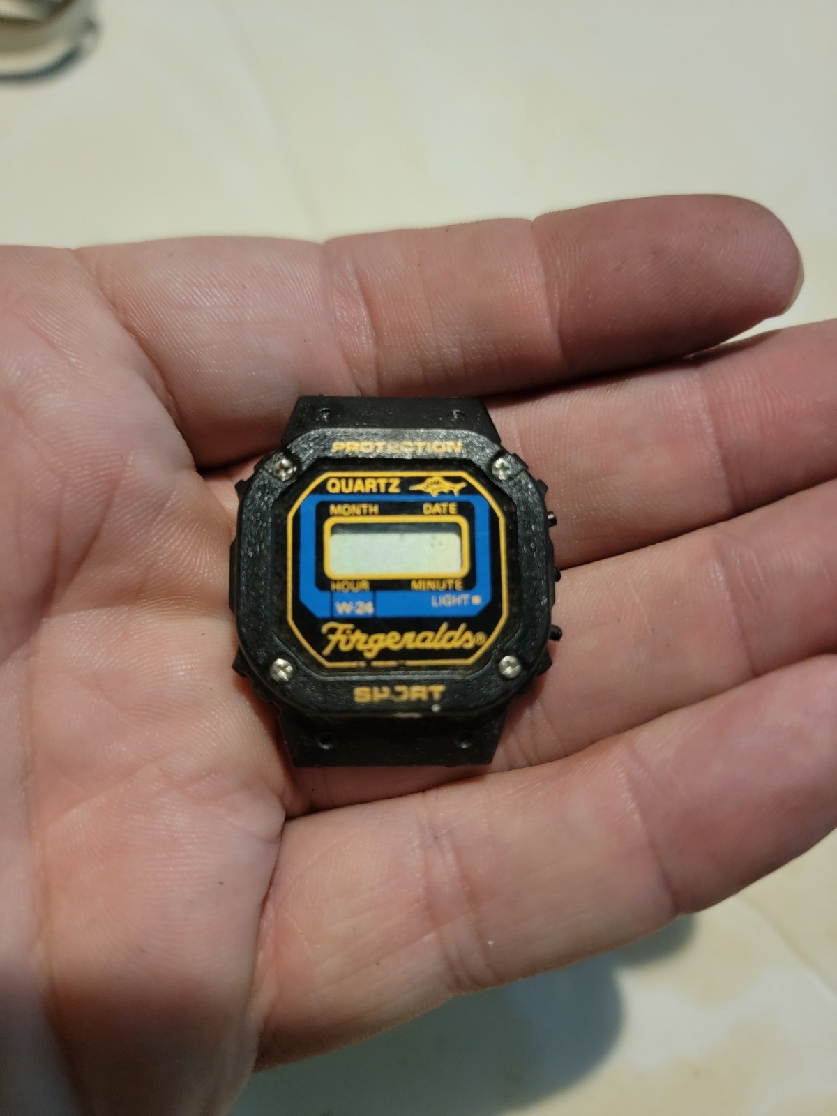 His & Hers Las Vegas Quartz Digital Watch Black Collectible Face Only Needs Batt