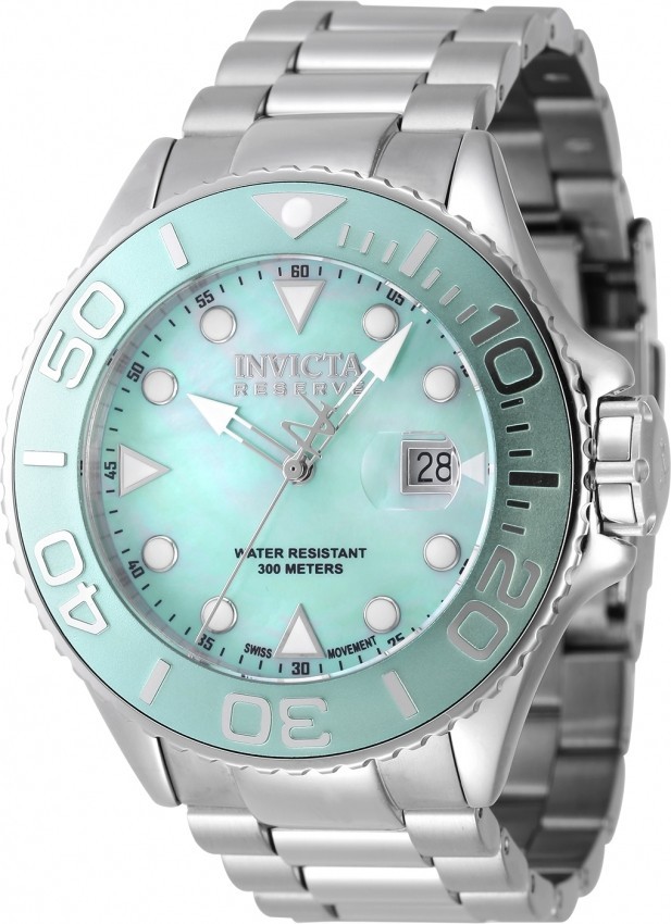 Invicta Reserve Grand Diver 52mm Swiss Ronda 515 Watch Turquoise MOP Dial 47210