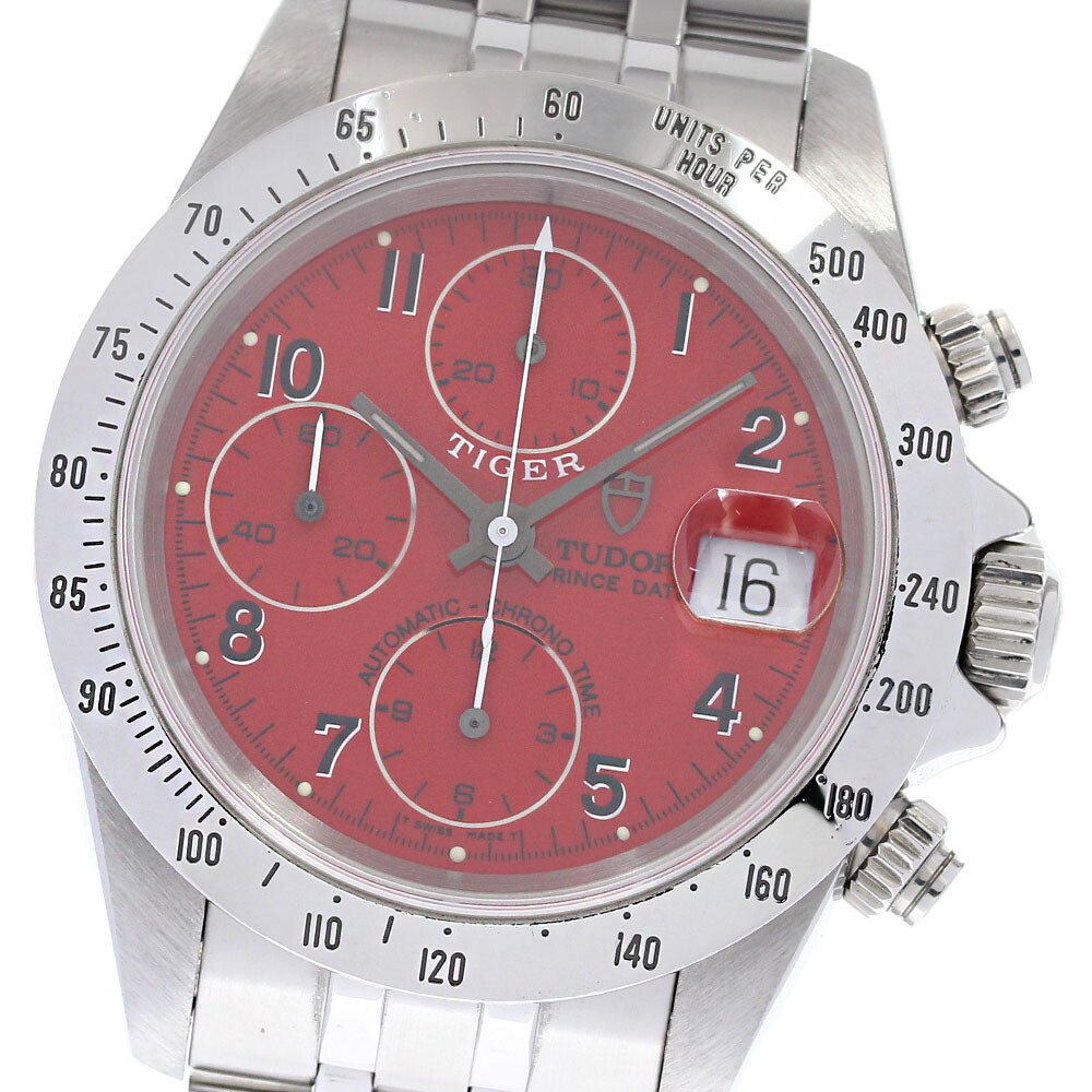 TUDOR Prince Date Chrono Time Tiger 79280 Red Dial Automatic Men’s Watch_837688