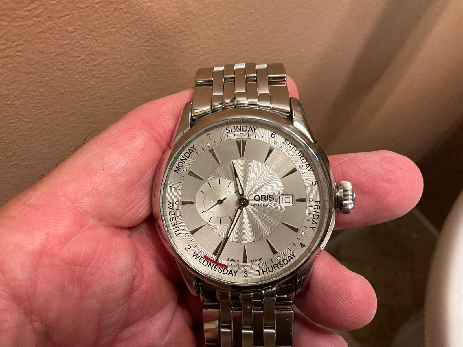 ORIS SWISS MADE BIG CROWN SMALL SECONDS DAY POINTER 7956 AUTOMATIC 27 JEWELS BOX