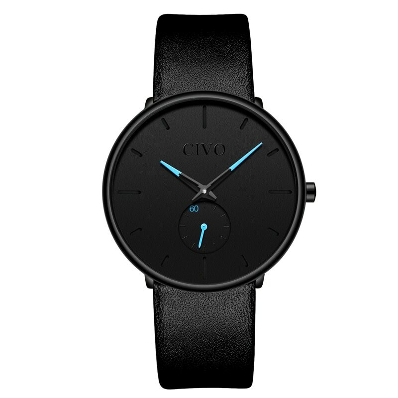 CIVO mode montre hommes étanche mince maille bracelet minimaliste montres pour