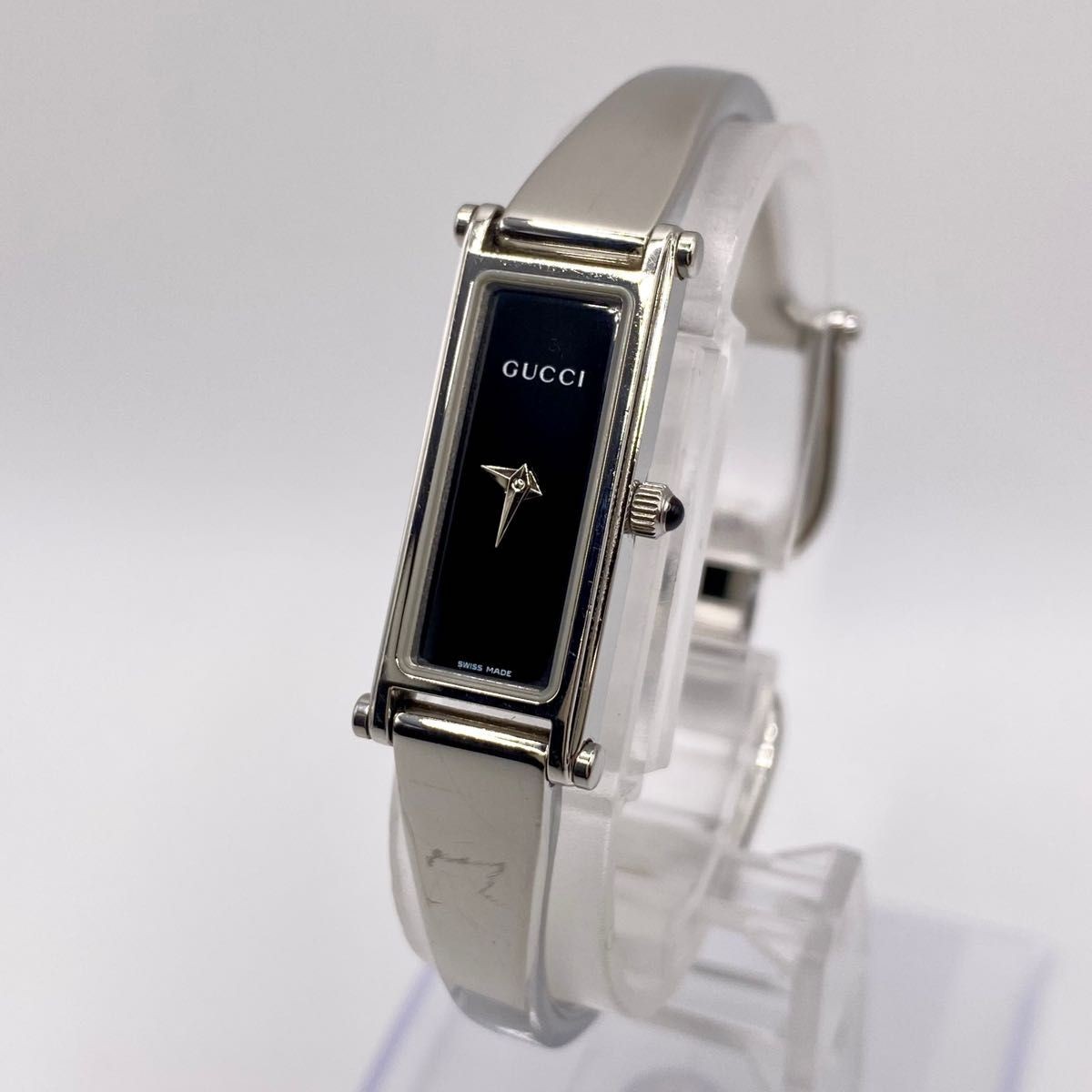 GUCCI QZ Boxed Square 1500L Black Dial Ladies Watch