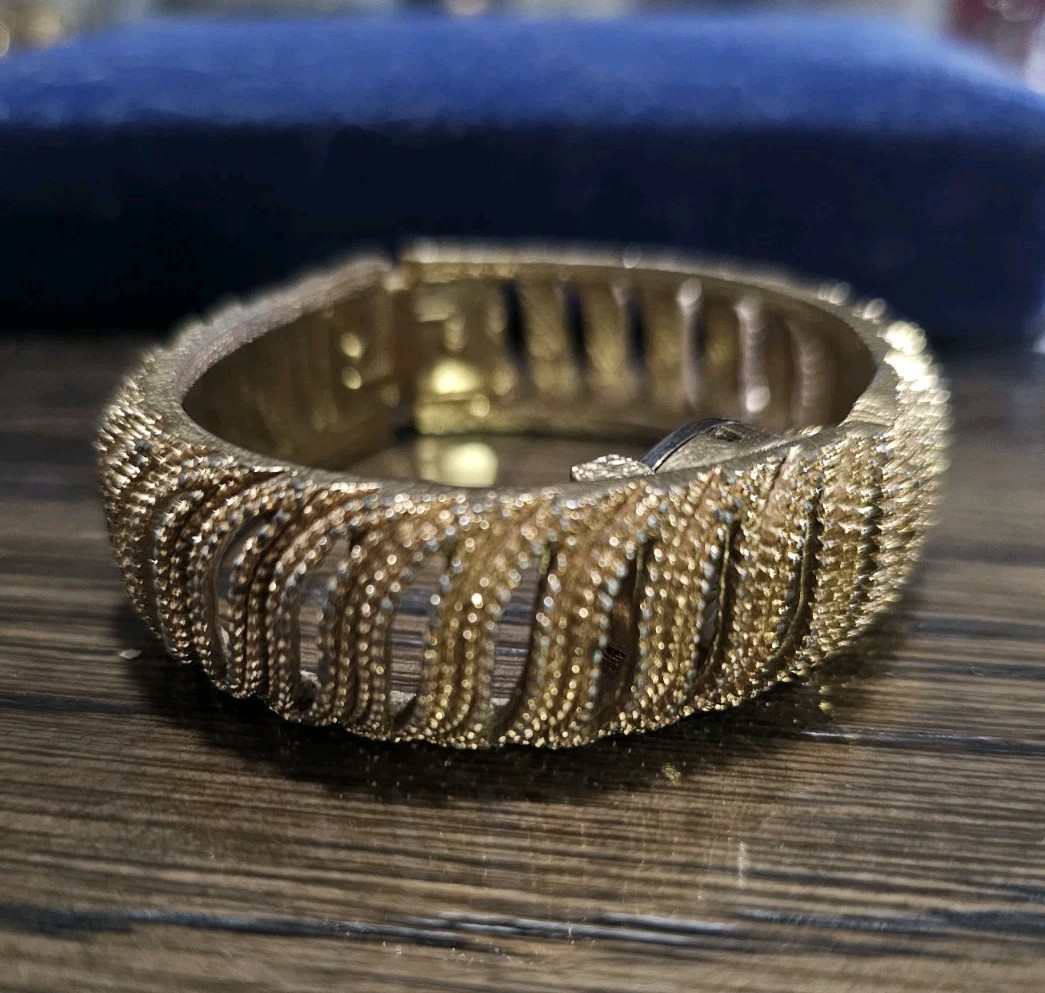 Vintage Sheffield Swiss Ladies Watch Hidden in Cuff Bracelet