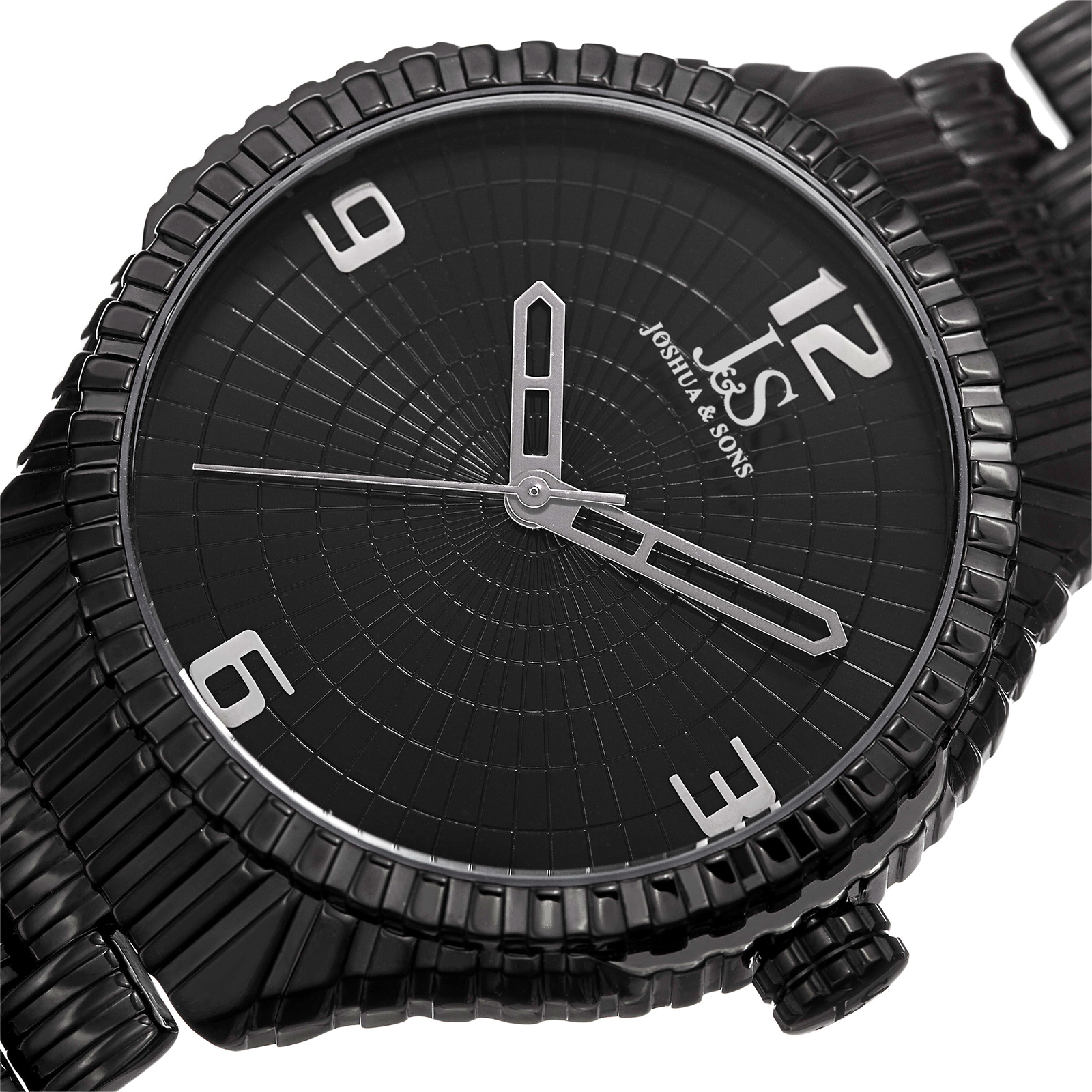 Men’s Joshua & Sons JS99BKClassic Quartz Movement Steel Alloy Bracelet Watch