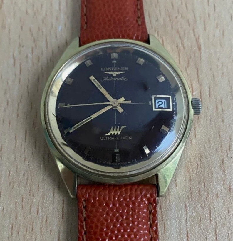 Vintage Rare 1970s Longines Ultra-Chron Automatic 25 Jewel Swiss Made 37mm Watch