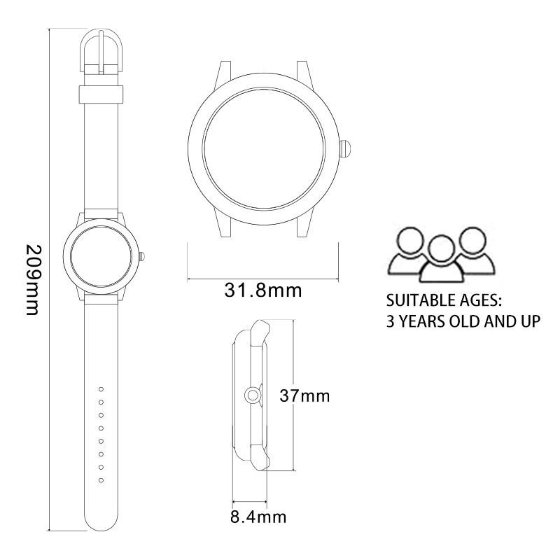 Boys 3D Silicone Wristwatch Classic Fashion Time piece