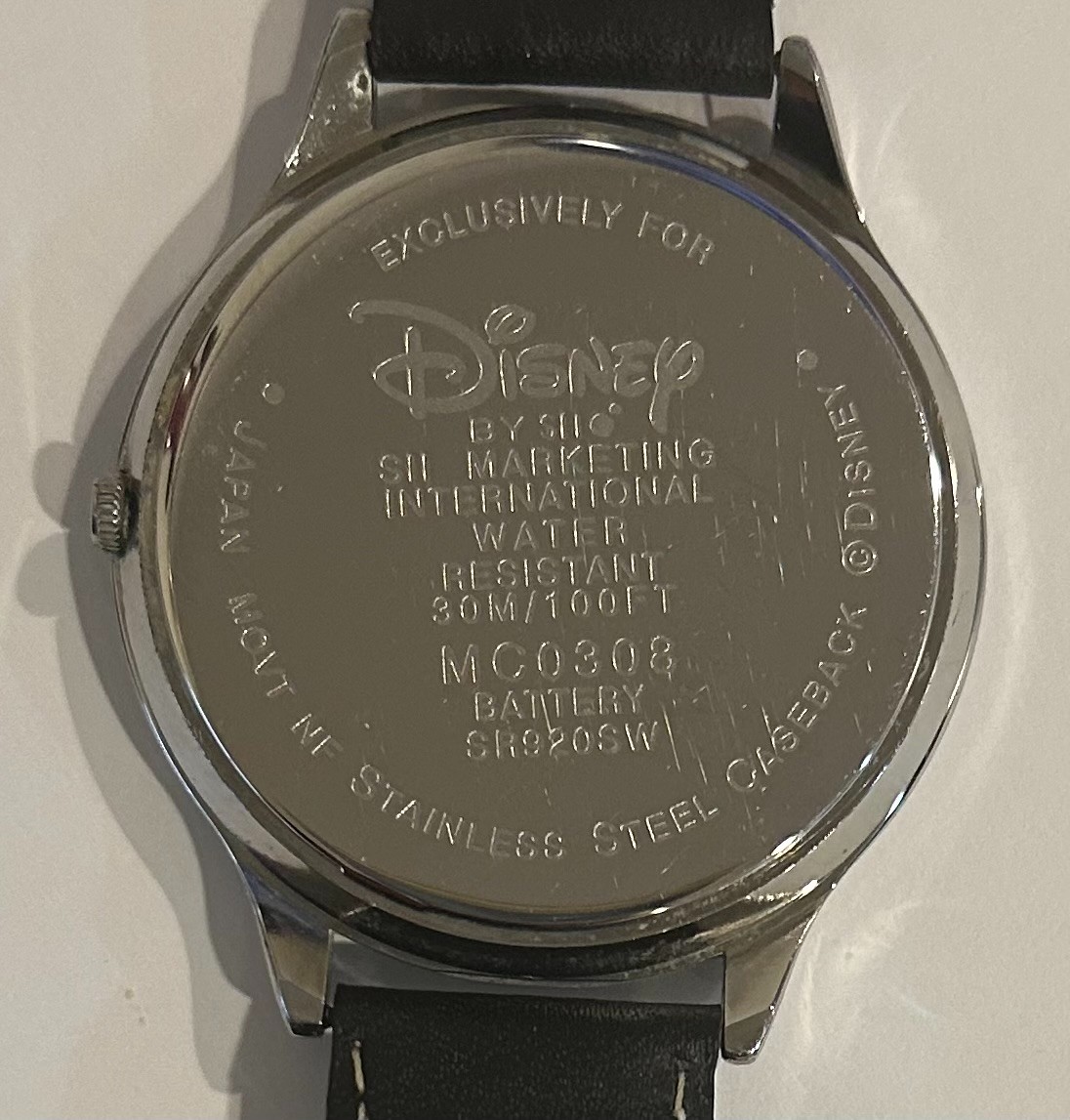 Vintage Disney Seiko SII Rotating Arms Mickey Watch With Date And Rare 43mm Case