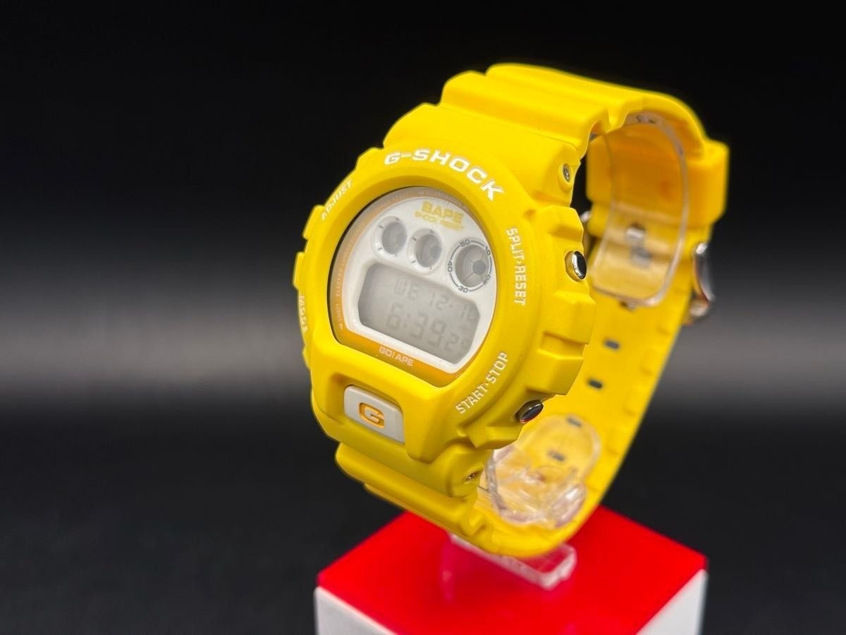 GSHOCK DW6900 BAPE Collaboration Yellow 51 mm New, unused Tested Limited to 1000